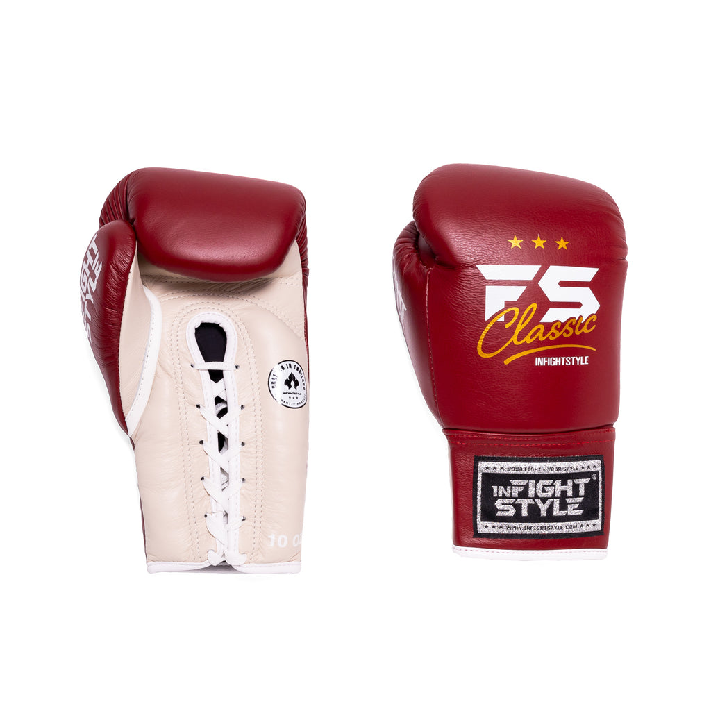 Heritage Lace Up Boxing Gloves - Crimson