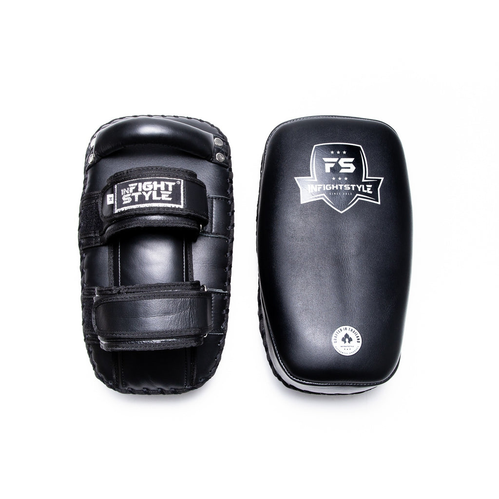 FS Curved Double Leather Kickpad - Black