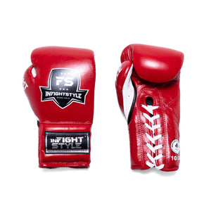 FS Mexithai Lace Up Boxing Gloves - Red