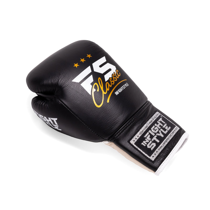 Heritage Lace Up Boxing Gloves - Black