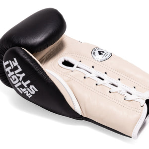 Heritage Lace Up Boxing Gloves - Black