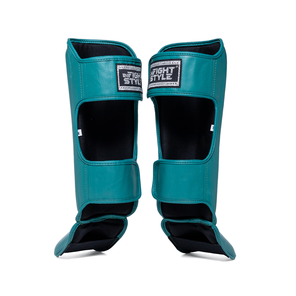 FS Pro Shinguards Leather - Antique Green