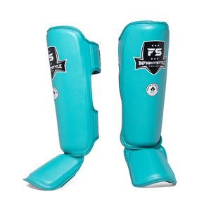 FS Pro Shinguards Leather - Teal
