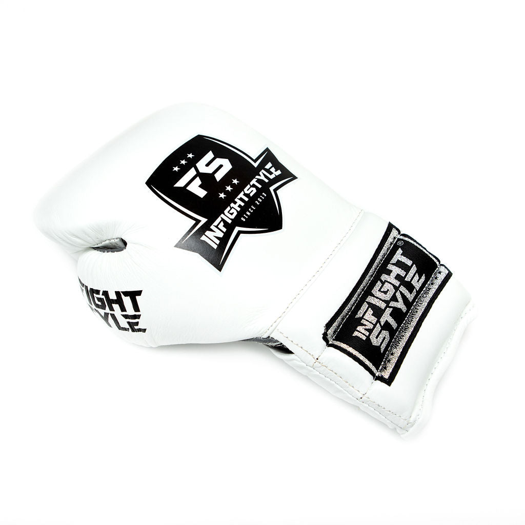 FS Mexithai Lace Up Boxing Gloves - White