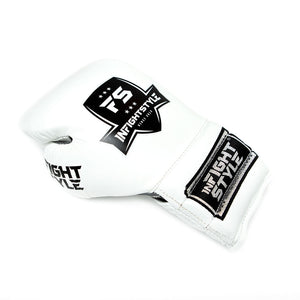 FS Mexithai Lace Up Boxing Gloves - White