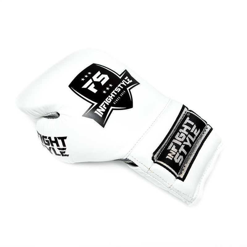 FS Mexithai Lace Up Boxing Gloves - White
