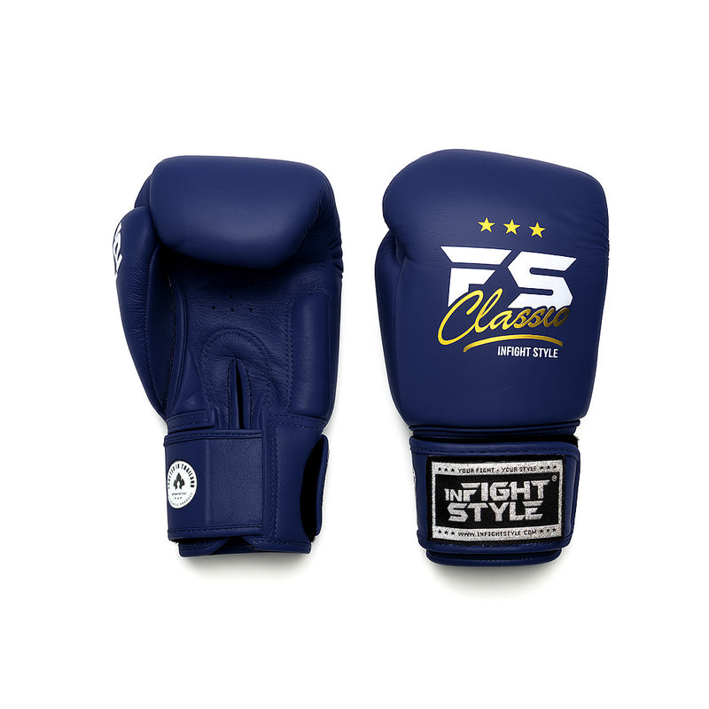 FS Classic Muay Thai Boxing Gloves - Navy Blue