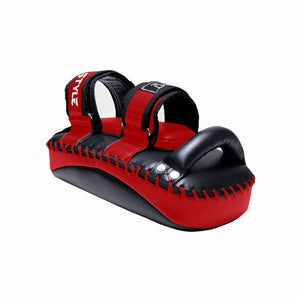 FS Curved Double Leather Kickpad - Black/Red