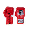 InFightStyle Lace Up Boxing Gloves - Red
