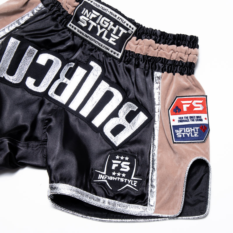 InFightStyle RT20 Retro - Taupe - InFightStyle Muay Thai Gear, Retro Shorts