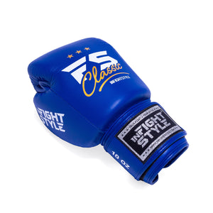 FS Classic Muay Thai Boxing Gloves - Blue