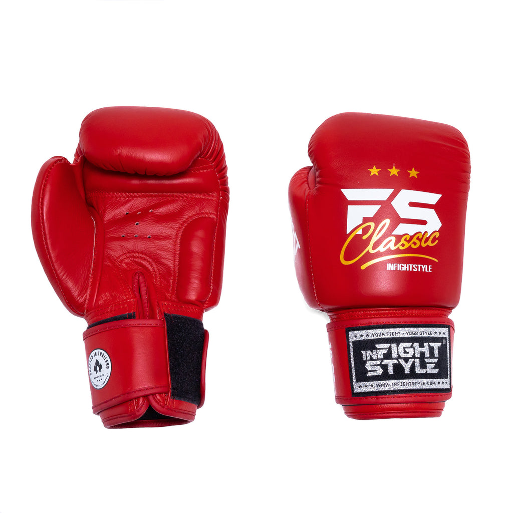 FS Classic Muay Thai Boxing Gloves - Red