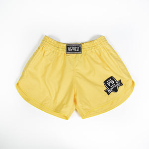 InFightStyle Training Line - Pastel Yellow - InFightStyle Muay Thai Gear, Training Line Shorts