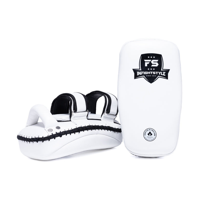 FS Curved Double Leather Kickpad - White/White