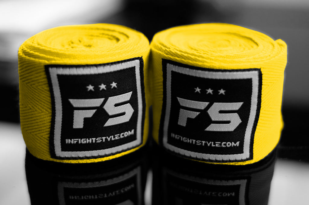 FS Pro Handwraps - Yellow - InFightStyle Muay Thai Gear, hand wrap