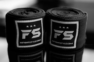 FS Pro Handwraps - Black - InFightStyle Muay Thai Gear, hand wrap