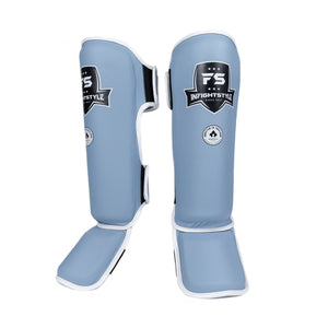 Pro Shinguards Semi - Pastel Blue/White Trim
