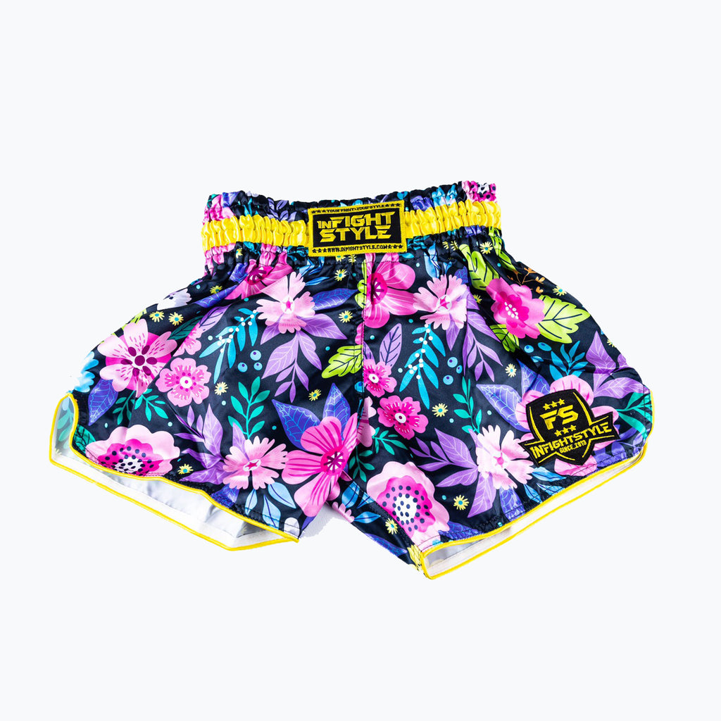 InFightStyle "Sunshine Pink" Retro Short - InFightStyle Muay Thai Gear, Retro Shorts